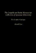 The Leopold Von Ranke Manuscript Collection of Syracuse University: The Complete Catalogue Compiled