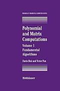 Polynomial and Matrix Computations: Fundamental Algorithms