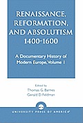Renaissance Reformation & Absolutism F