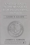 United States Supreme Court Judicial Data Base, Phase II: User's Guide