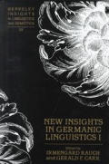 New Insights in Germanic Linguistics I
