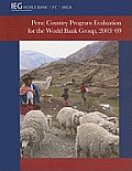 Peru: Country Program Evaluation for the World Bank Group, 2003-09