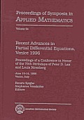 Recent advances in partial differential equations, Venice 1996 :proceedings of a conference in honor of the 70th birthdays of Peter D. Lax and Louis Nirenberg : June 10-14, 1996, Venice, Italy