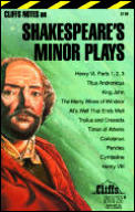 Cliffs Notes Shakespeares Minor Plays