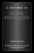 A Critique of Moral Knowledge
