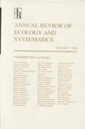 Annual Review of Ecology & Systematics 2