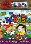 My First Words Fun to Play Billingual Learning Game With 40 Reusable Washable Stickers