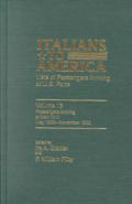 Italians to America, May 1900 - November 1900: Lists of Passengers Arriving at U.S. Ports