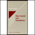 Real Analysis & Foundations 1st Edition