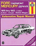 Ford Fairmont Mercury Zephyr Repair Manual 1978 1983 2 Door 4 Door Coupe Station Wagon