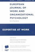 Expertise at Work: A Special Issue of the European Journal of Work and Organizational Psychology