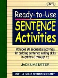Ready To Use Sentence Activities