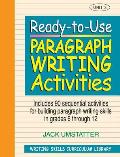 Ready To Use Paragraph Writing Activities Unit 3