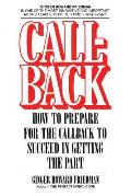 Callback How to Prepare for the Callback to Succeed in Getting the Part