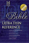 Bible Kjv Black Ultrathin Reference Red
