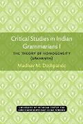 Critical Studies in Indian Grammarians I: The Theory of Homogeneity (Savar?ya)