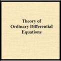 Theory Of Ordinary Differential Equation