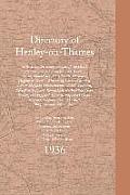 Henley-On-Thames and Neighbourhood Directory 1936