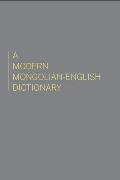 A Modern Mongolian-English Dictionary