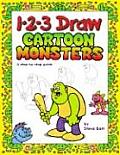 123 Draw Cartoon Monsters Step By Step