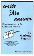 Write His Answer Encouragement for Christian writers