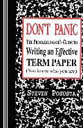 Dont Panic The Procrastinators Guide To Wr