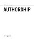 Authorship Discourse A Series on Architecture