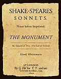 Monument Shakespeares Sonnets De Vere