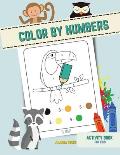Color by numbers: Color by numbersActivity Book for kids Ages 3-6, pages with cute animals