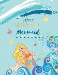 Mermaid Coloring Book: Mermaid Coloring Book for Kids: Mermaids Coloring Book For kids 34 Big, Simple and Fun Designs: Ages 3-8, 8.5 x 11 Inc