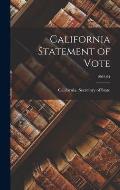 California Statement of Vote; 1962-64