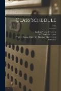 Class Schedule; 1955