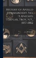 History of Apollo Commandery, No. 15, Knights Templar, Troy, N.Y., 1837-1882