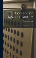 College of Hampden Sidney; Dictionary of Biography, 1776-1825