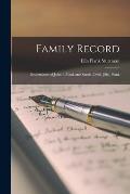 Family Record: Descendants of John I. Plank and Sarah (Oesh) [sic] Plank