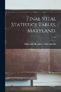 Final Vital Statistics Tables, Maryland.; 1956