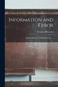 Information and Error: an Introduction to Statistical Analysis. --