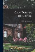 Can Europe Recover?