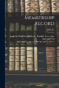 Membership Record; 1951-1952