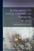 Supplement to Local History of Paradise: Annapolis County, Nova Scotia (1684-1938)