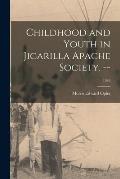 Childhood and Youth in Jicarilla Apache Society. --; 1946