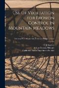 Use of Vegetation for Erosion Control in Mountain Meadows; no.2