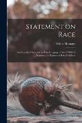 Statement on Race; an Extended Discussion in Plain Language of the UNESCO Statement by Experts on Race Problems