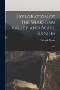 Exploration of the Shaksgam Valley and Aghil Ranges: 1926