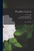 Plant Lists: Texas, 1930-1943