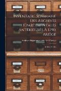 Inventaire Sommaire Des Archives D?partementales Ant?rieures ? 1790, Ari?ge: Archives Civiles