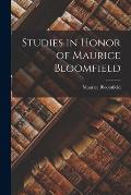 Studies in Honor of Maurice Bloomfield