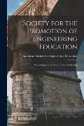 Society for the Promotion of Engineering Education: Proceedings for the Fourth Annual Meeting