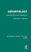 Gerontology: Social and Behavioural Perspectives
