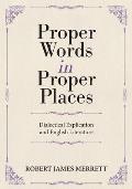 Proper Words in Proper Places: Dialectical Explication and English Literature